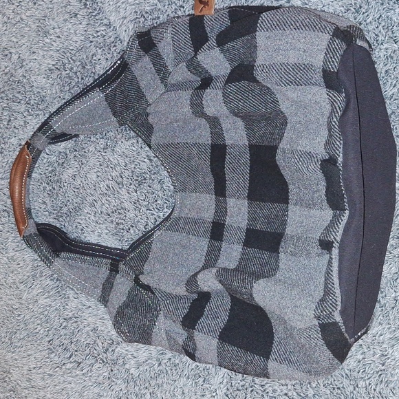 🐑 Wool blend plaid hobo shoulder tote bag/purse. Rare & Unique! - Picture 11 of 11